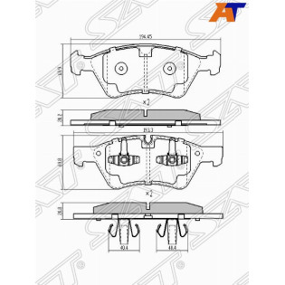 Колодки тормозные перед MERCEDES W211/S211/W463/W164/166 SAT