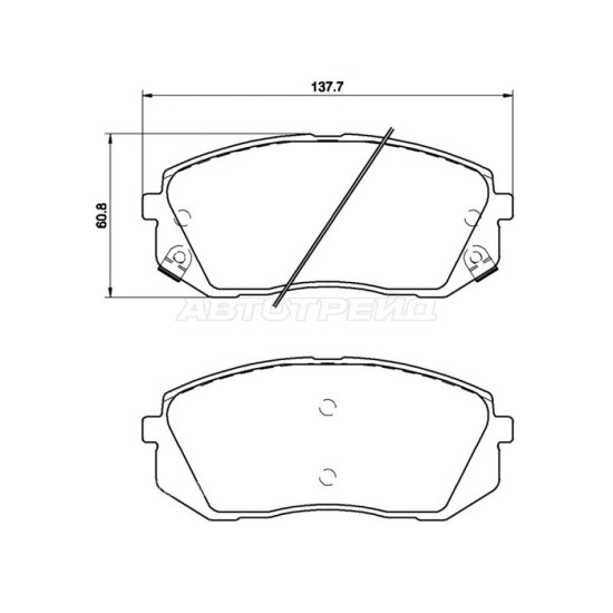 Колодки тормозные передн HYUNDAI IX35 09- I40 11- BREMBO