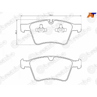 Колодки тормозные передн MERCEDES GL X164/ML W164 BREMBO