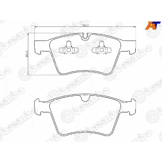 Колодки тормозные передн MERCEDES GL X164/ML W164 BREMBO