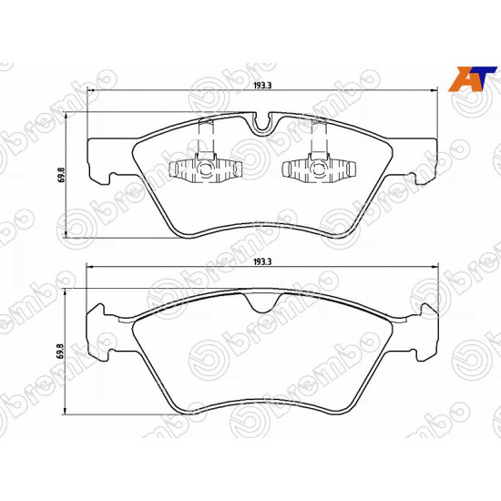 Колодки тормозные передн MERCEDES W211/S211/W463/W164/166 BREMBO