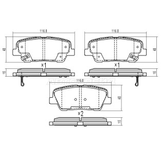 Колодки тормозные зад HYUNDAI SANTA-FE 12- SAT