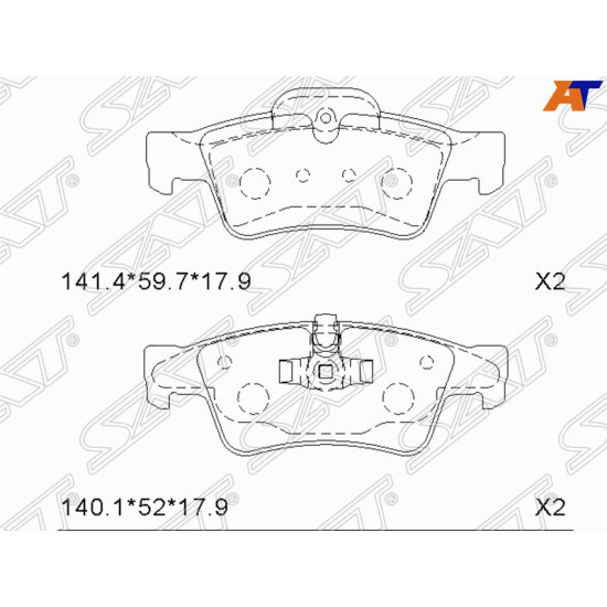 Колодки тормозные зад MERCEDES GL X164/ML W164/G W463 SAT