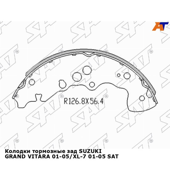 Колодки тормозные зад SUZUKI GRAND VITARA 01-05/XL-7 01-05 SAT