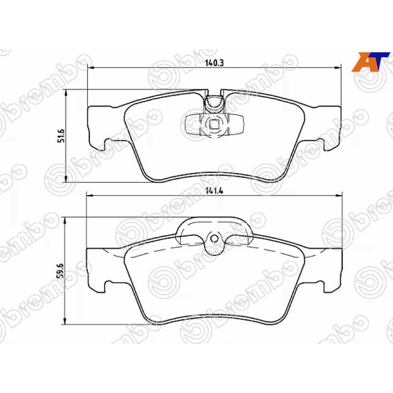 Колодки тормозные задн MERCEDES GL X164/ML W164/G W463 BREMBO