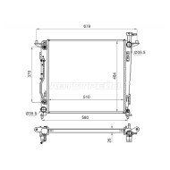 Радиатор KIA SORENTO 2.2TD 14- SAT