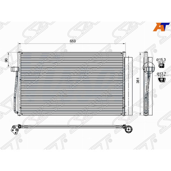 Радиатор кондиционера BMW 5-Series 03-10 / 6-Series 03-10 / 7-Series 01-08 SAT
