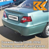Бампер задний в цвет кузова Daewoo Nexia N150 (2008-2016) 35U - MINT GREEN - Зеленый