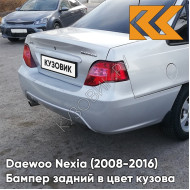 Бампер задний в цвет кузова Daewoo Nexia N150 (2008-2016) GAN - SWITCHBLADE SILVER - Серебристый