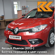 Бампер передний в цвет кузова Renault Fluence (2013-) рестайлинг NNJ - ROUGE DYNA - Красный